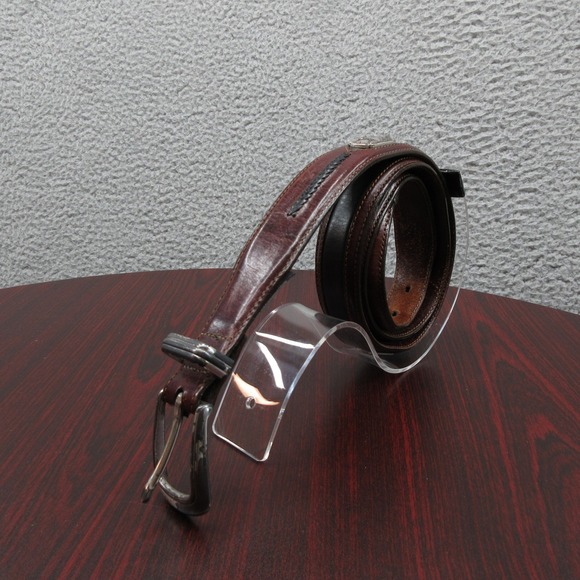 Brighton Other - Onyx by Brighton Belt Mens Large Leather Silver Western Hardware 12000 Cowboy
